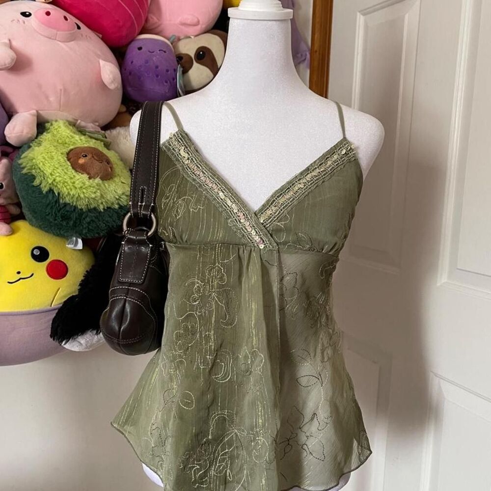 FLAMINGO USA Y2K SAGE FAIRY BABYDOLL CAMI - Picture 2 of 7